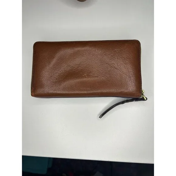 Fossil Caroline Leather Chevron Colorful Zip Around RFID Wallet - Picture 10 of 10